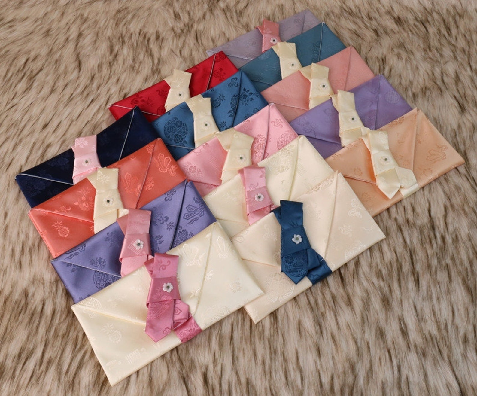 Cloud Crane Silk Korean Money Envelope 14 Colors Bojagi Etsy