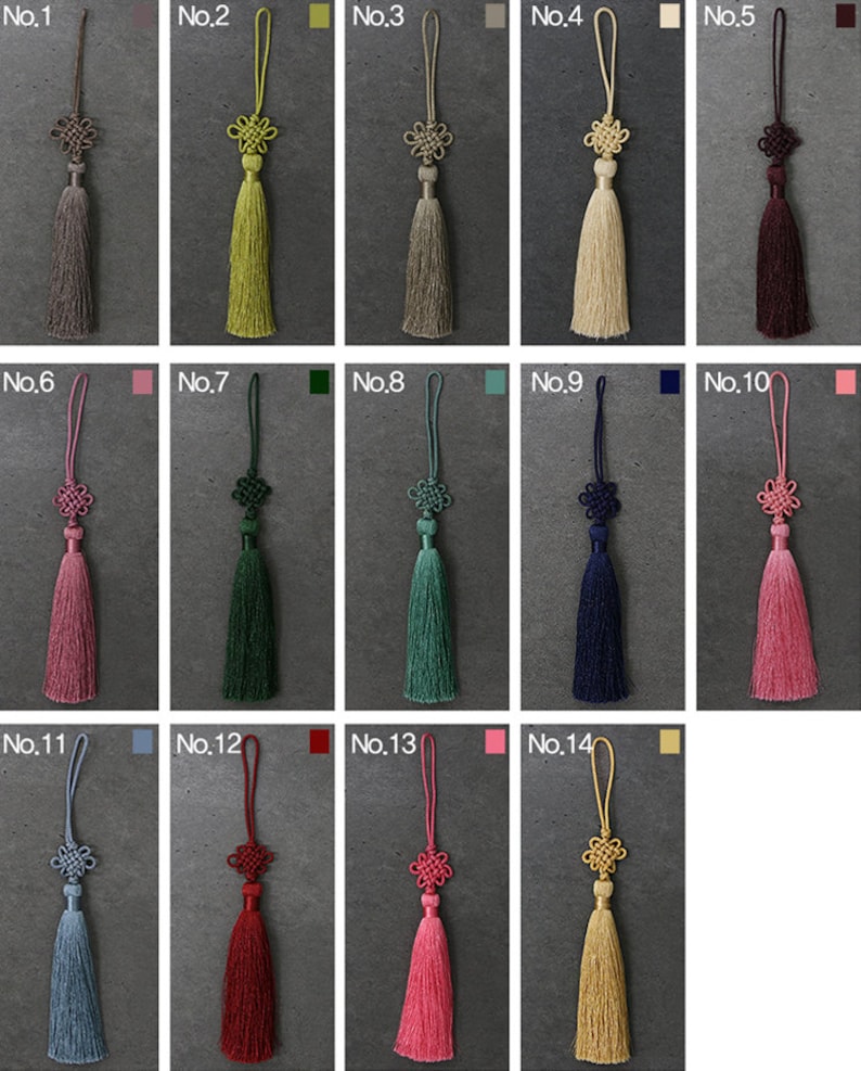 Classic Chrysanthemum Norigae 14 Colors Traditional Korean Etsy