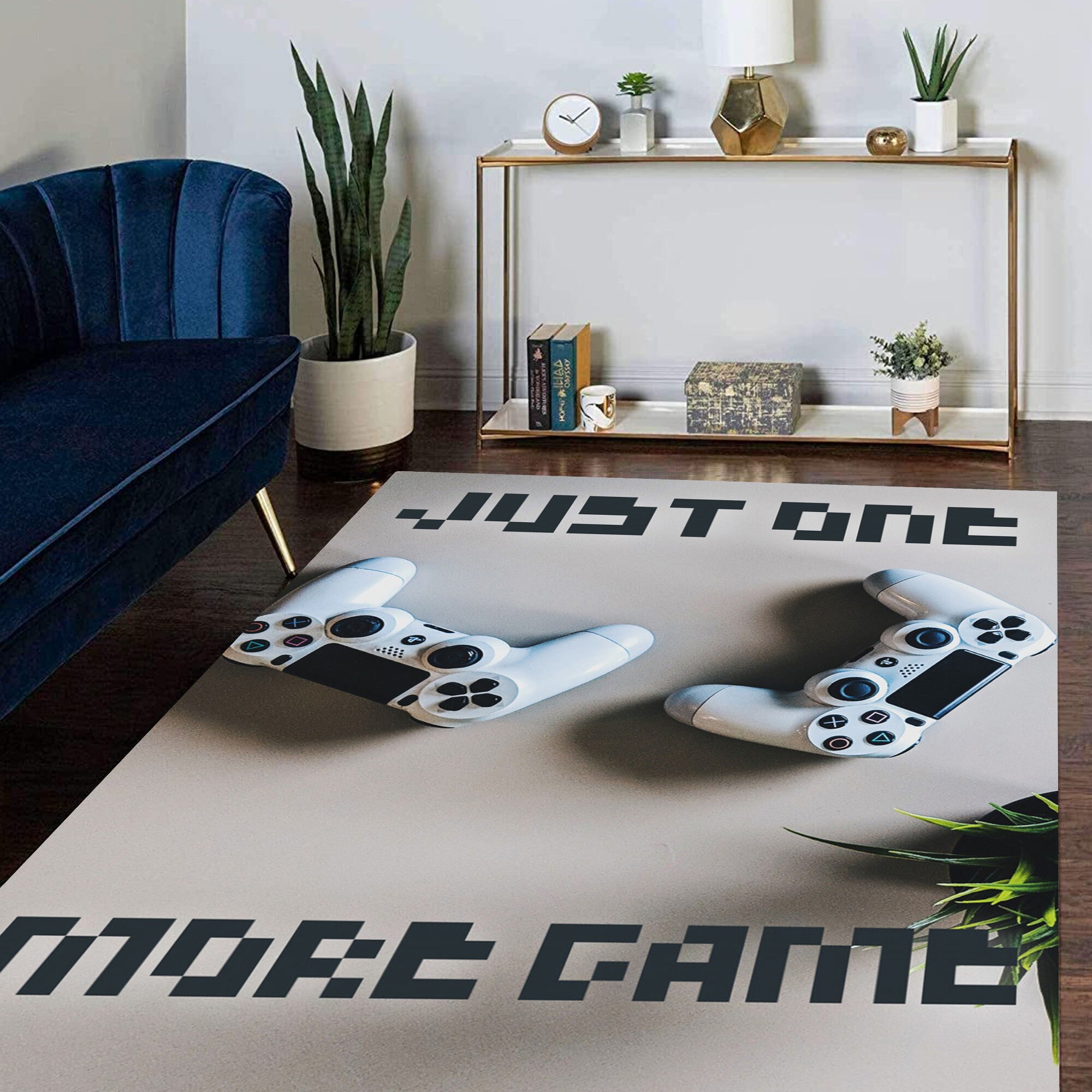 Just One More Game Rug Arcade game Retro gaming Game Room Etsy