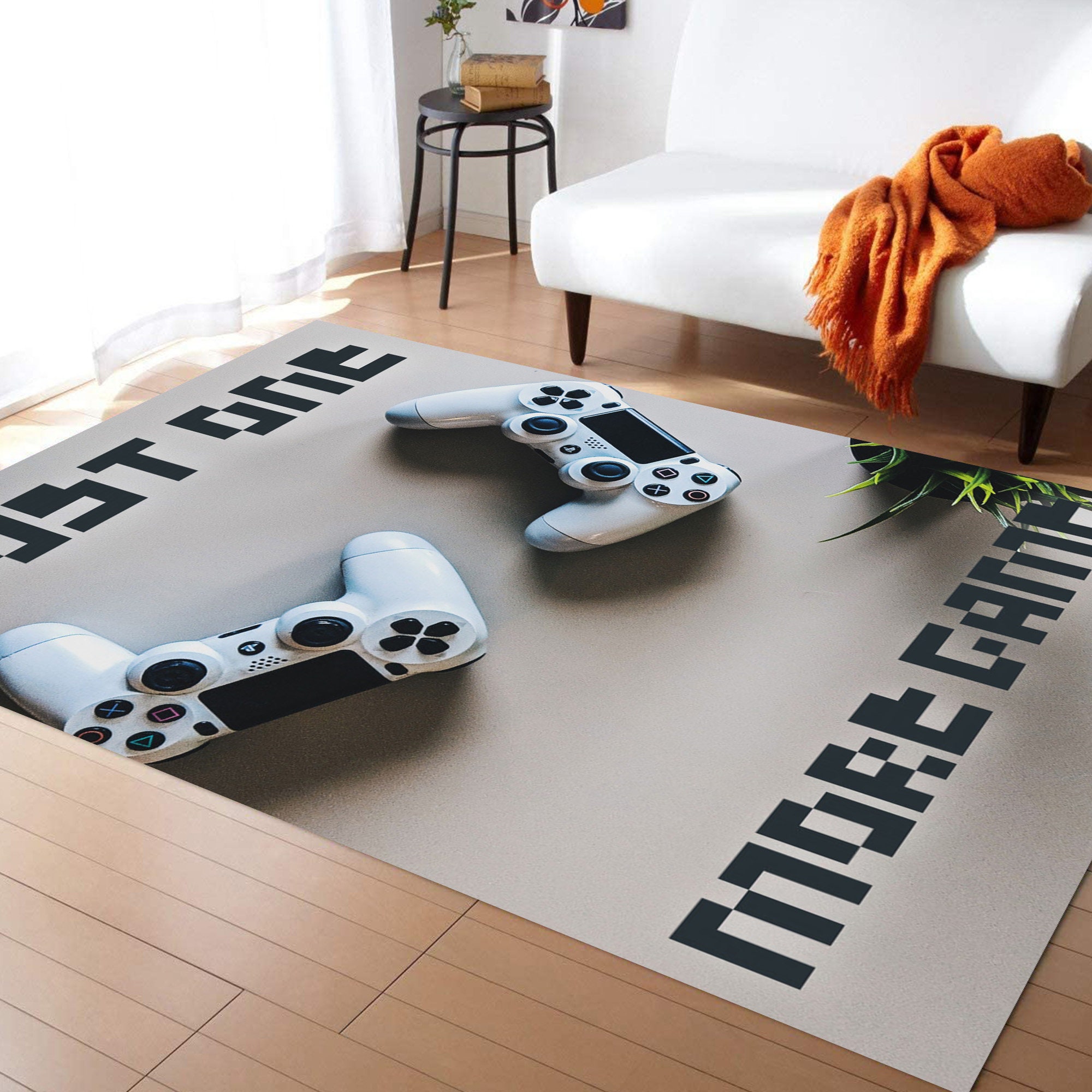 Just One More Game Rug Arcade game Retro gaming Game Room Etsy