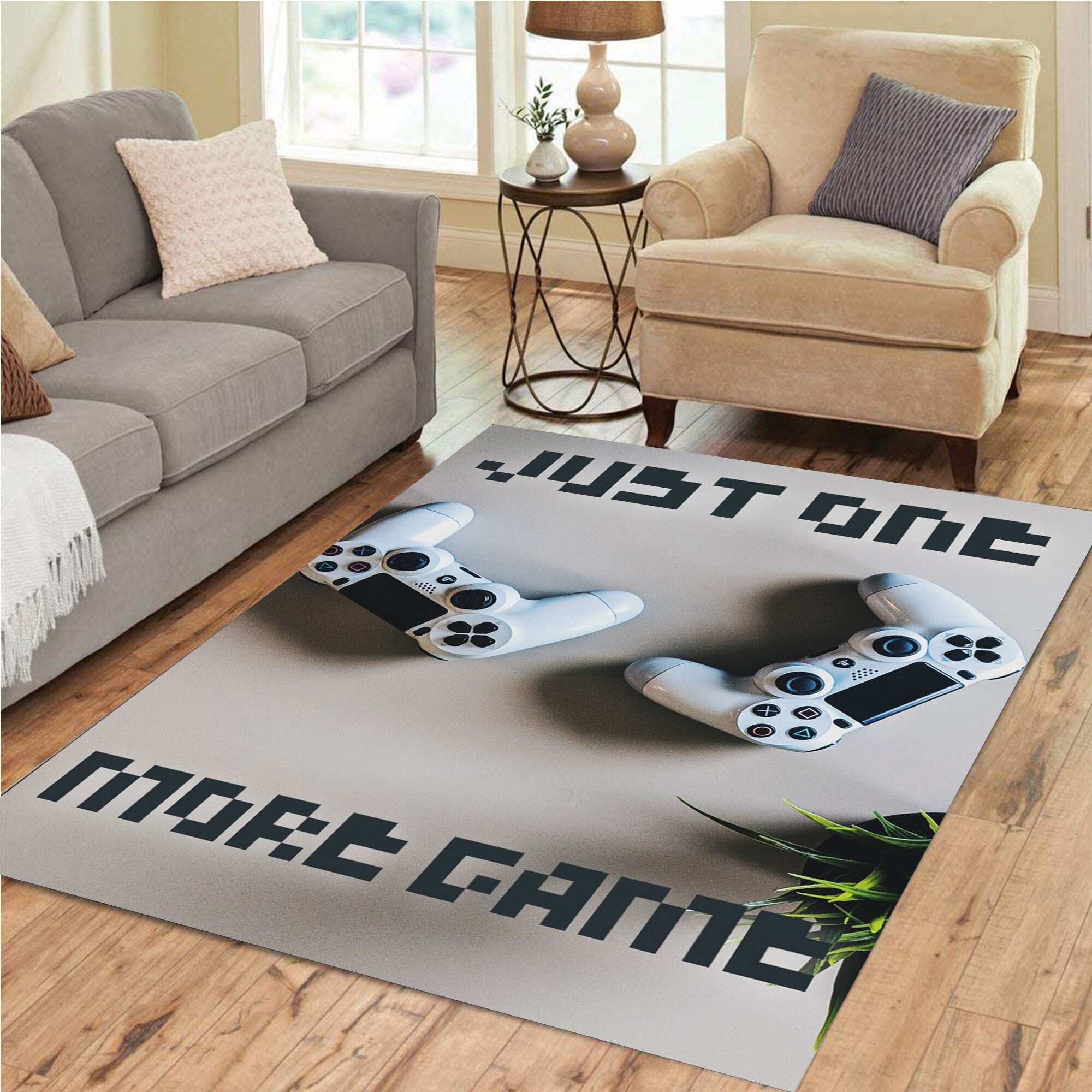 Just One More Game Rug Arcade game Retro gaming Game Room Etsy