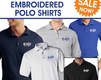 eXp Realty Embroidered Performance Polo Shirt - Ladies' & Men's Styles - Real Estate Realtor Apparel Clothing Custom Printing