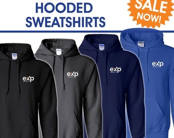 eXp Realty Logo Hooded Sweatshirt Hoodie Jacket - Real Estate Agent Realtor Apparel Clothing Printing Coat