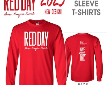 Keller Williams RED Day Langarm T-Shirt *NEUEs 2025 Design* - Damen & Herren Unisex KW Logo Realtor Apparel Makler