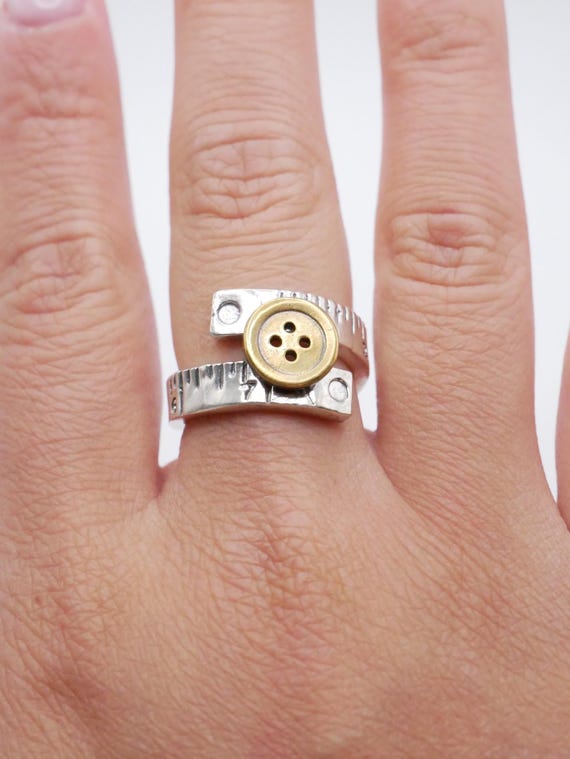 Anello Regolabile In Argento Sterling 925, Anello Righello Per Uomo E - Foto 7