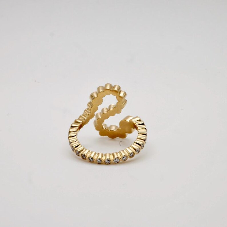 The 18K Alphabet Embrace Ring (Q-X) image 5
