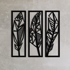 Metal Feathers Wall Art, Metal Wall Decor, fathers day gifts, Bedroom Wall Decor, Living Room Wall Art, Above Bed Decor, Home Decor
