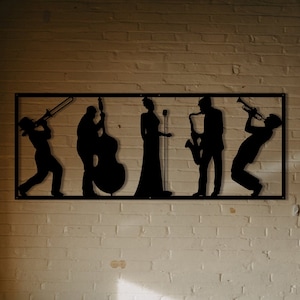 Jazz Band Wall Decor, Jazz Band Wall Decor , music metal wall art , Studio Decoration Music Metal Jazz Group Sign , Wall Hangings