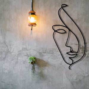 Line Wall Art, Abstract Face Metal Wall Art, Minimalist Art, modern abstract Metal Wall Decor, Interior Decoration, Geometric Wall Hangings