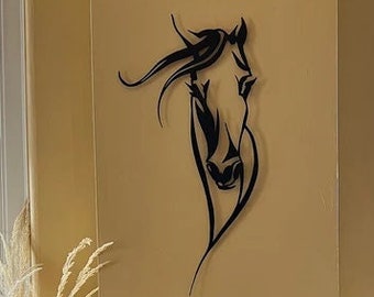 Horse Head Wall Art, Metal Wall Decor, Metal Wall Hangings, Home Decoration, Metal Horse Head, Farmhouse Decoration, Horse Lover Gift
