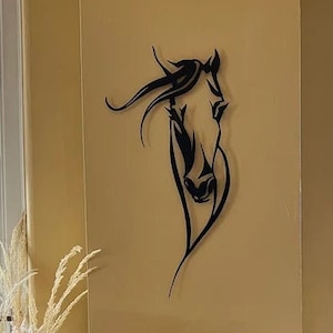 Arte da parete con testa di cavallo, decorazione da parete in metallo, arazzi in metallo, decorazione domestica, testa di cavallo in metallo, decorazione della fattoria, regalo per gli amanti dei cavalli