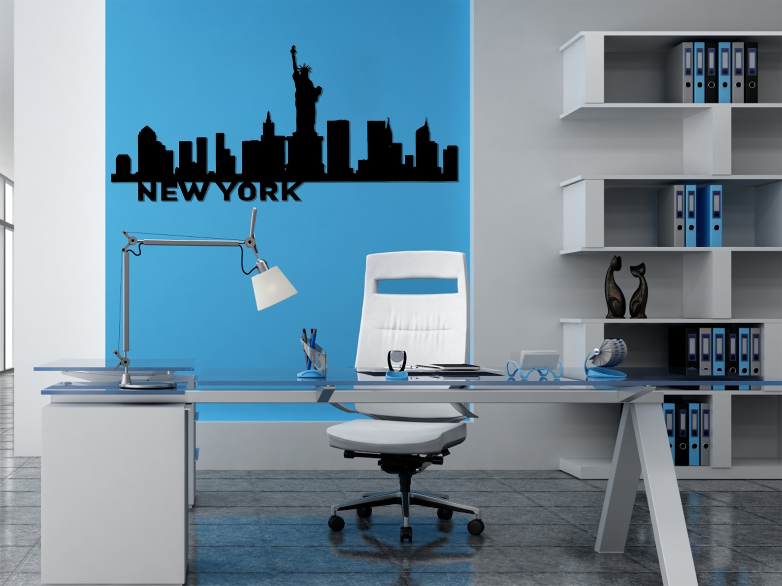 NEW YORK Silhouette Office Wall Art NYC Metal Wall Hanging Etsy