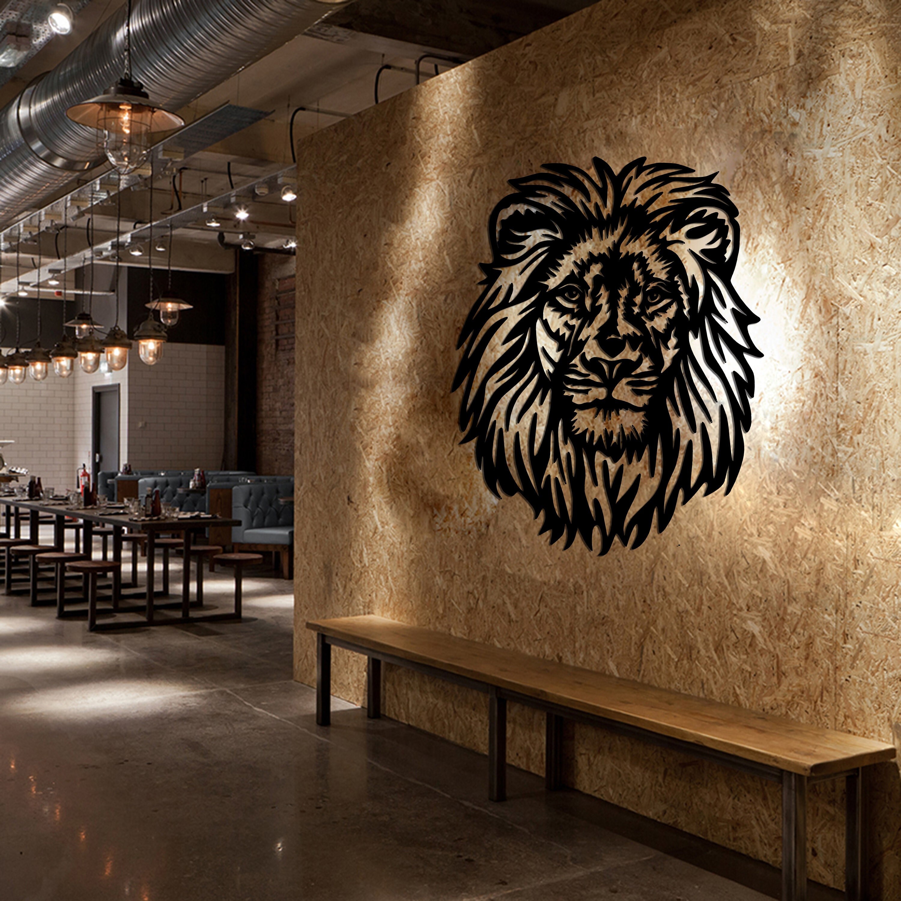 Lion Head metal Wall