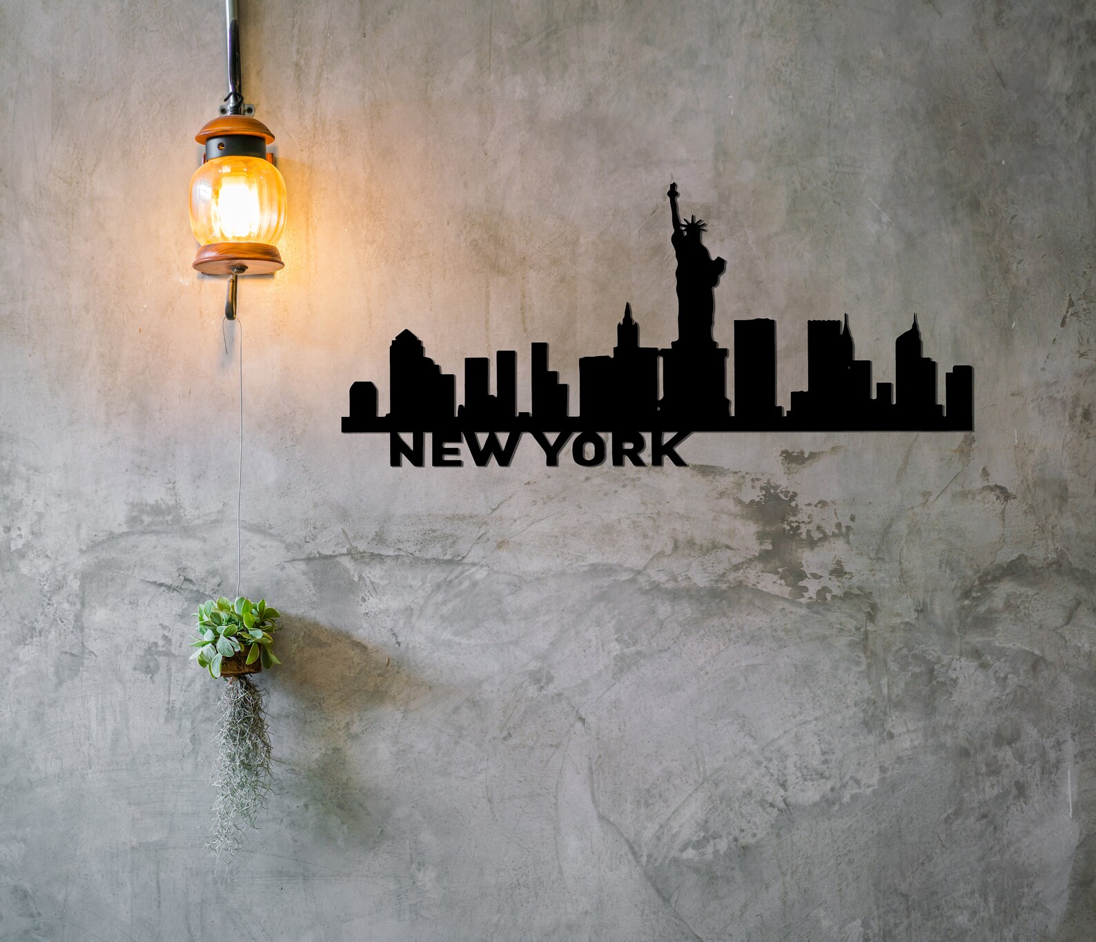 NEW YORK Silhouette Office Wall Art NYC Metal Wall Hanging Etsy