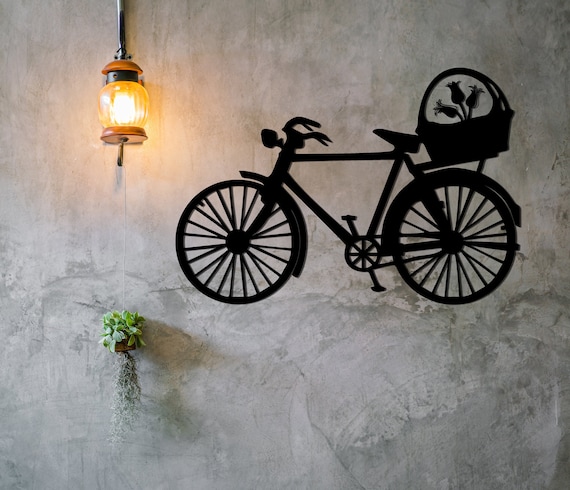 Metal bicycle wall art sale