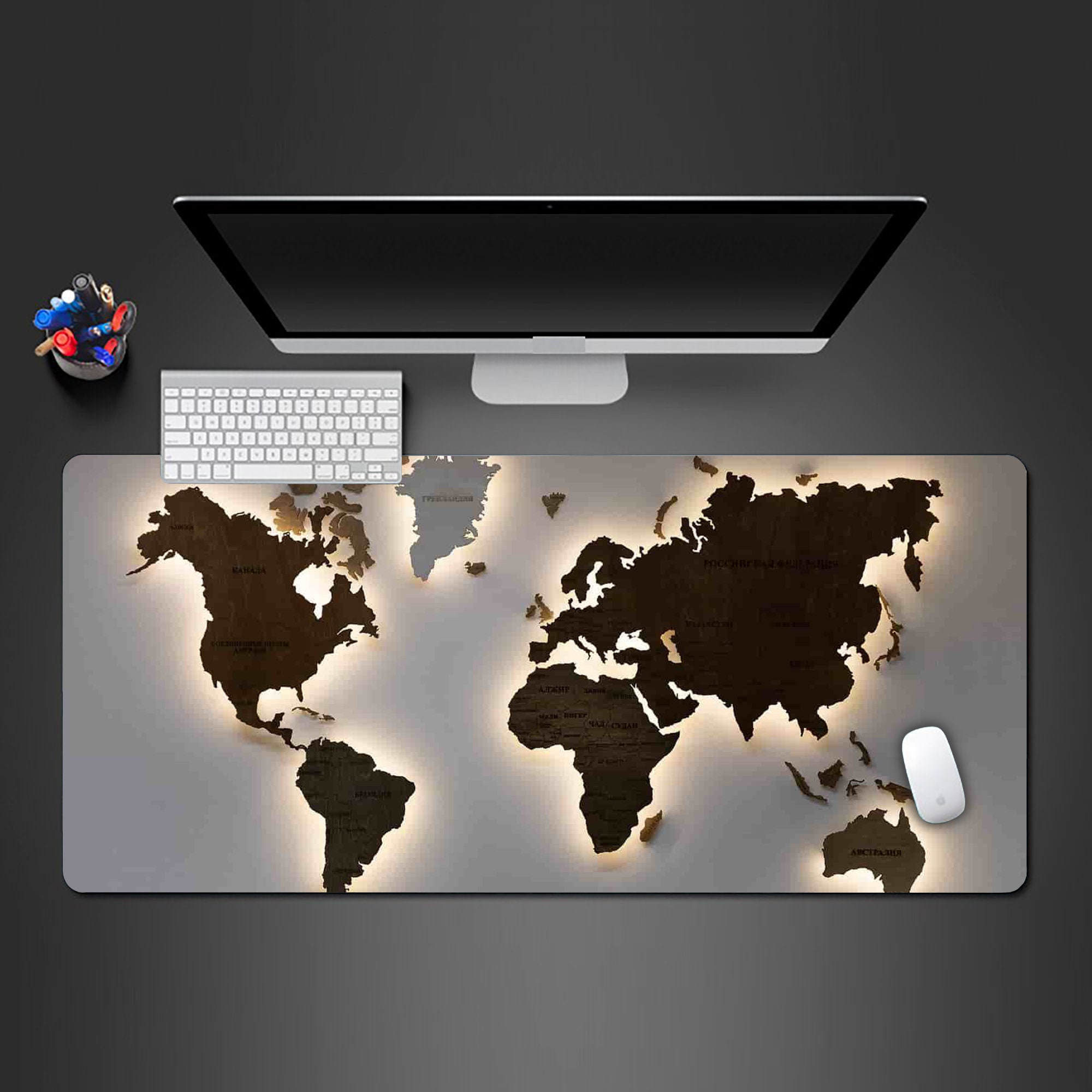 The World Map Mouse Pad The World Map Desk Mat Earth Mouse Etsy