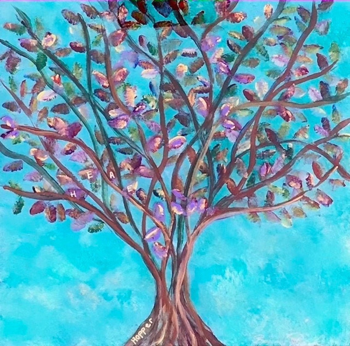 Personalisierte Baum des Lebens Malerei | Etsy