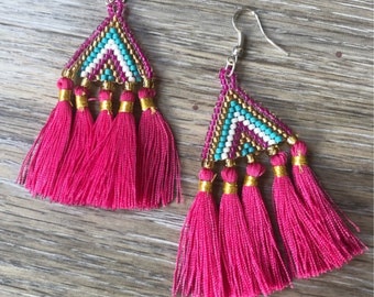 Handmade tassel earrings