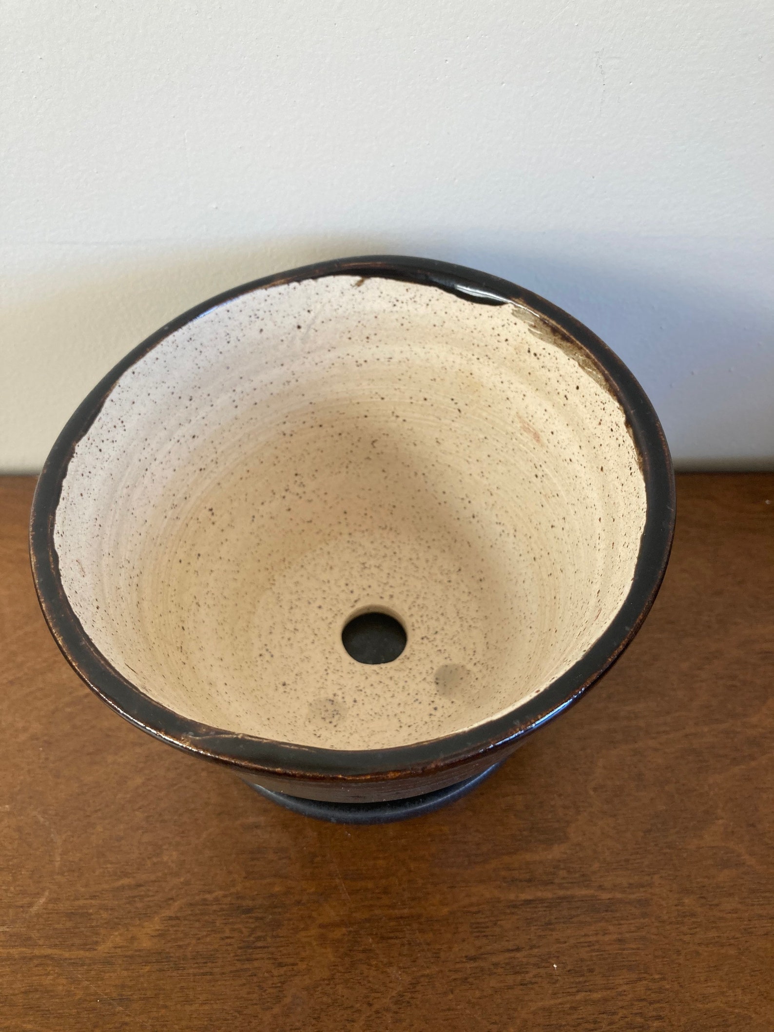 Ceramic planter and drip tray Etsy