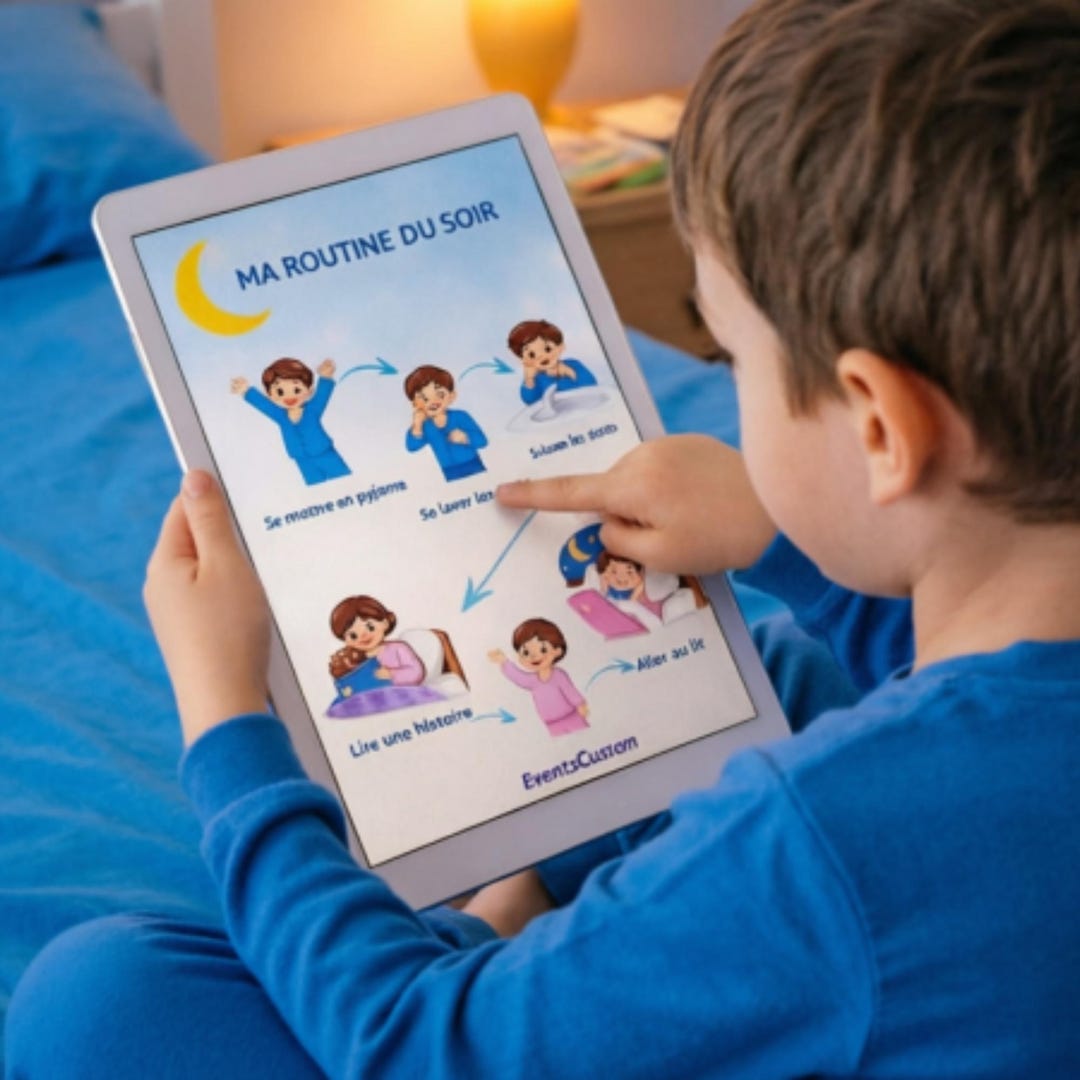 Evening Boy Routine Chart Daily Routine Chart for Boys - Morning and Evening Schedule - Promotes ...