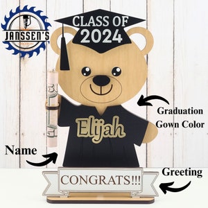 Personalized Graduation Money Holder, Personalized Bear Money Holder, Graduation 2024, Graduation Gift Ideas, Grad Gifts