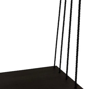 Adult and kids simple black swing. Unique accent boho decor. Wedding black decor. Feature wide, comfortable seat of 12 inches image 7