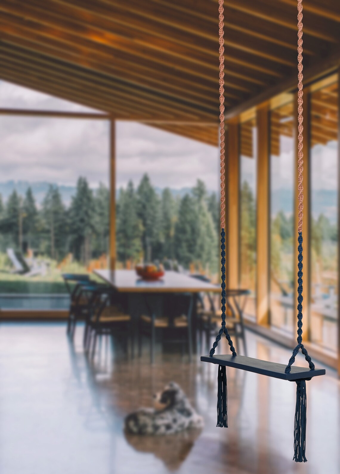 Wooden Indoor Swing for Adults and Kids. Stylish Color Etsy