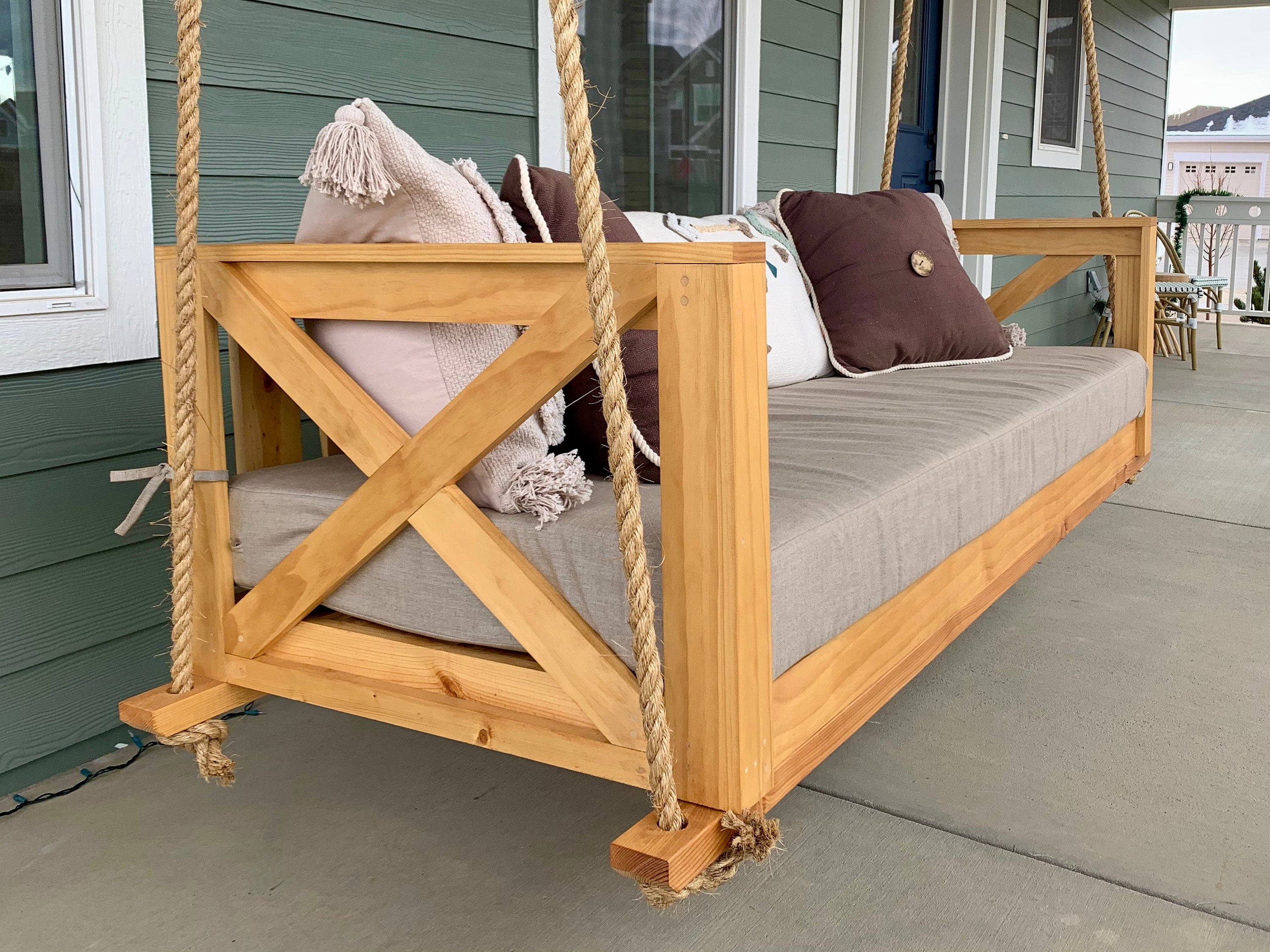 Custom built porch swings deals
