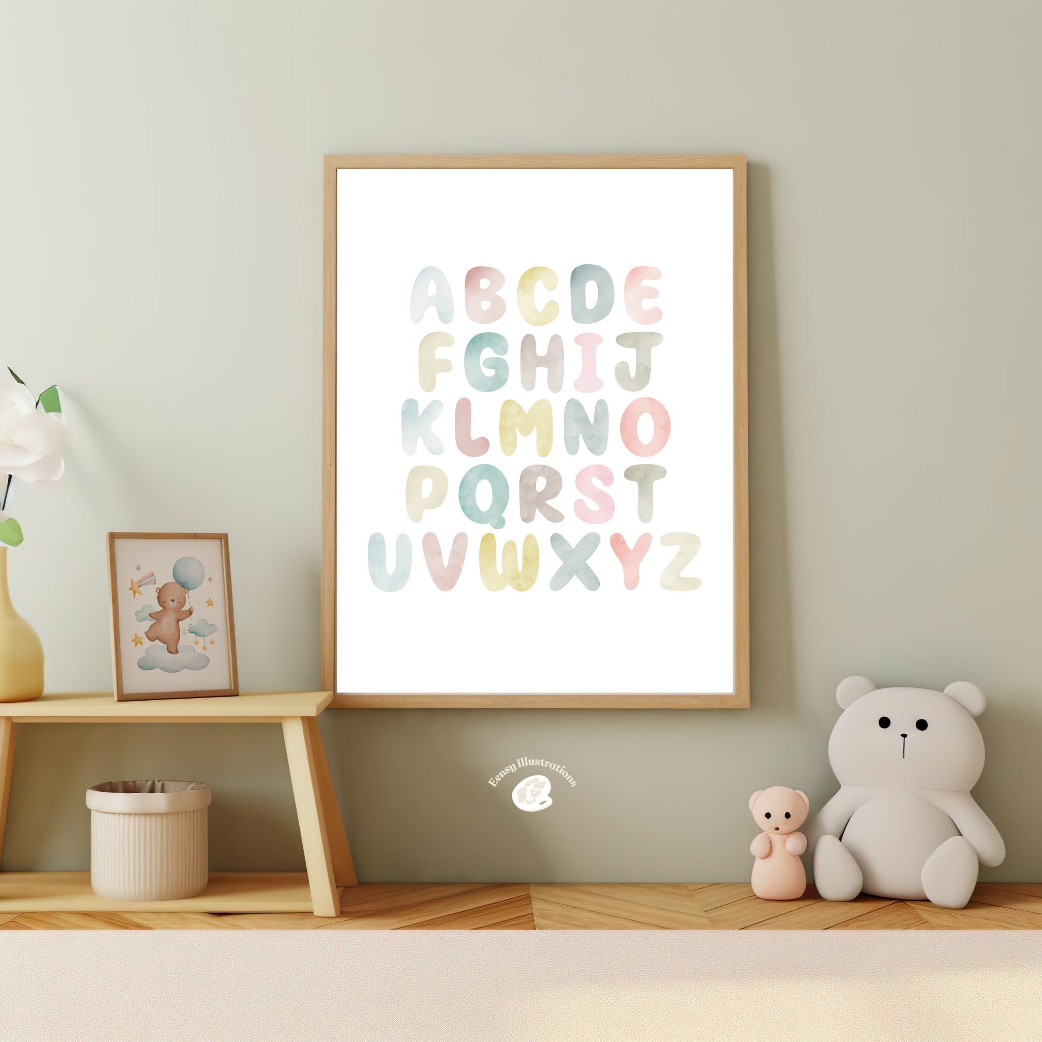 Children's Alphabet Poster | Alphabet Classroom Wall Art | Printable ...