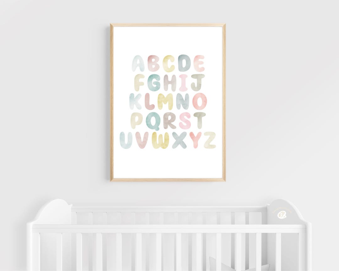 Children's Alphabet Poster | Alphabet Classroom Wall Art | Printable ...