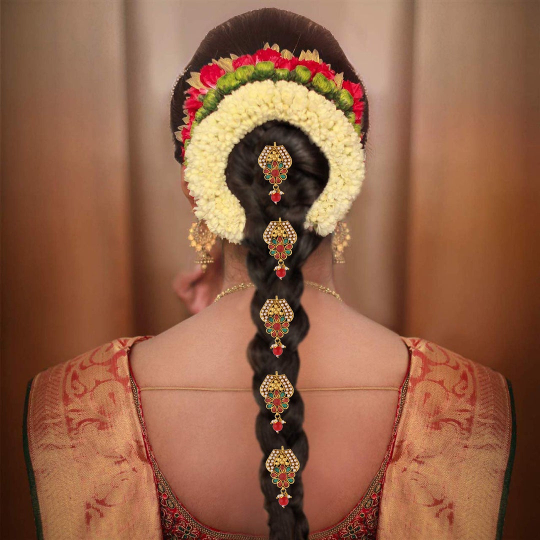 Buy Indian Southern Bling Heavily Hair Jewelery Choti Brooch/juda Online in  India - Etsy