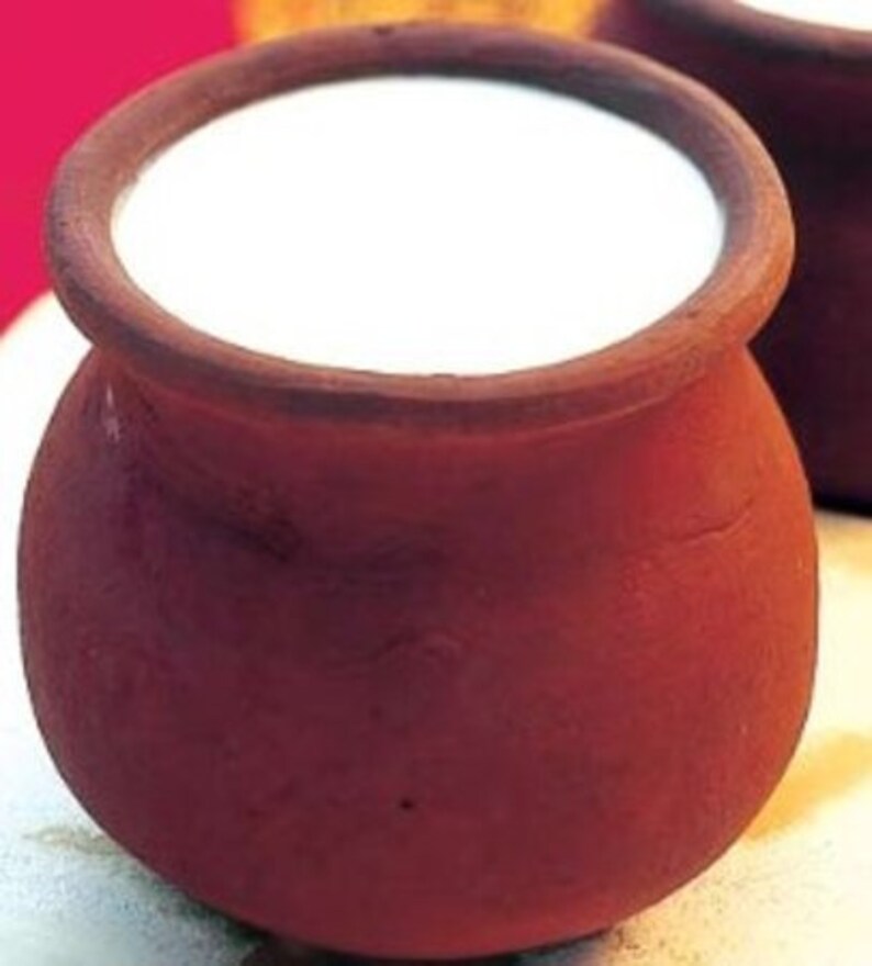 Hand Made curd cooking clay pot/hand made cur pot 620ml Etsy