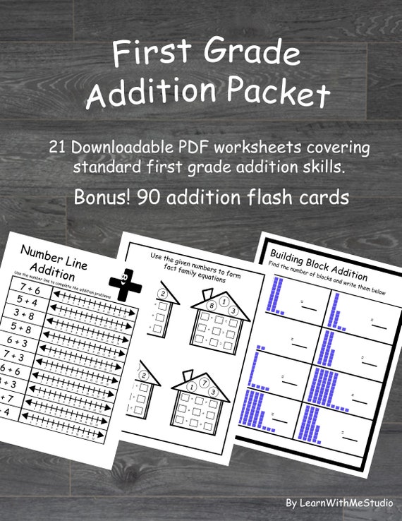 1st Grade Addition Packet | Etsy
