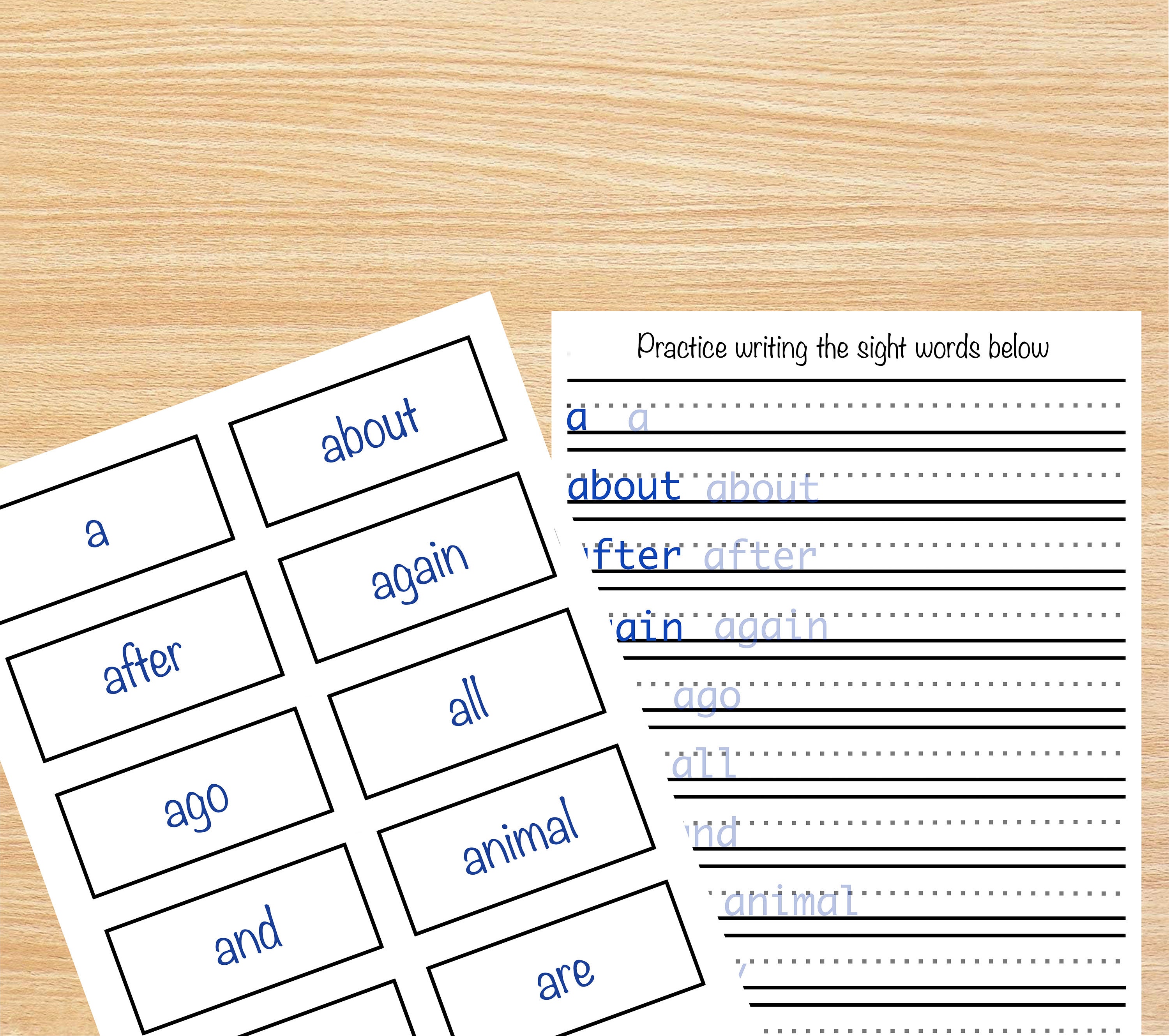 1st Grade Sight Words Flash Cards - Etsy