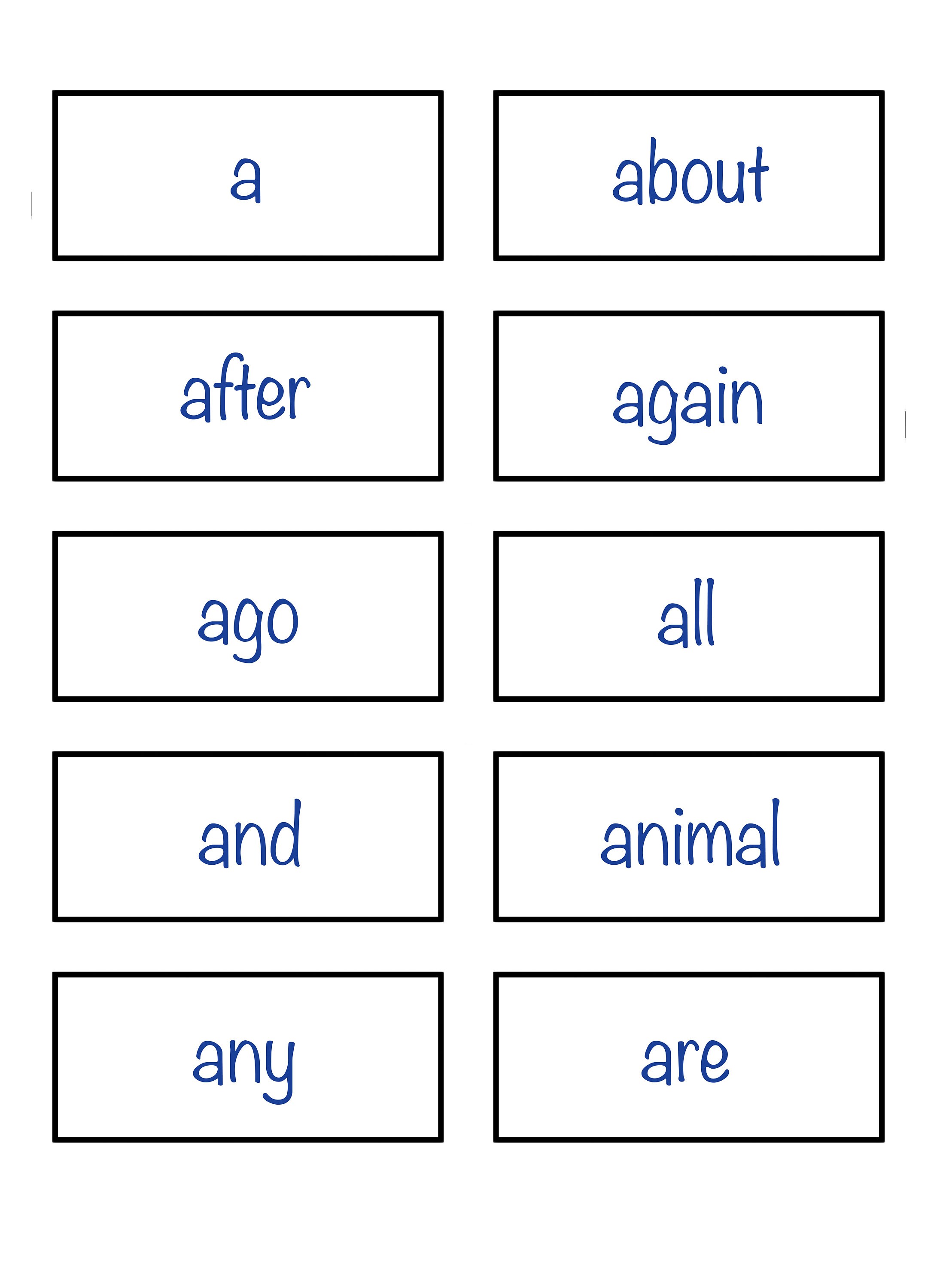 1st Grade Sight Words Flash Cards - Etsy