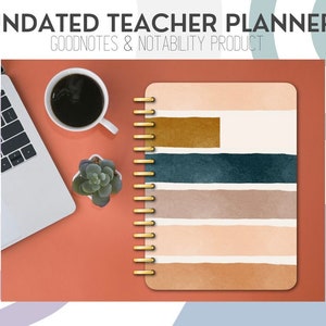 GoodNotes Undated Teacher Digital Planner, BOHO Design, Goodnotes, Notability, PDF, Organiser