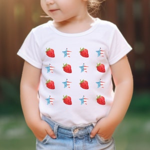 Toddler 4th of July shirt toddler girls July 4th tshirt kids 4th of July tshirts family 4th of July shirts toddler strawberry tshirt
