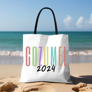 Custom Tote Bag with Travel Destination Vacation Tote Bag Travel Tote Bag Any Custom Tote Bags personalized tote beach tote