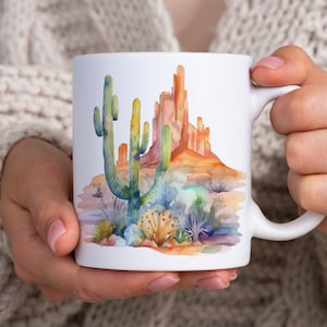 Kaktus Becher Saguaro Kaktus Kaffeebecher Kaktus Thema Becher Wüste Kaffeebecher Geschenk für Kaktus Liebhaber Arizona Becher