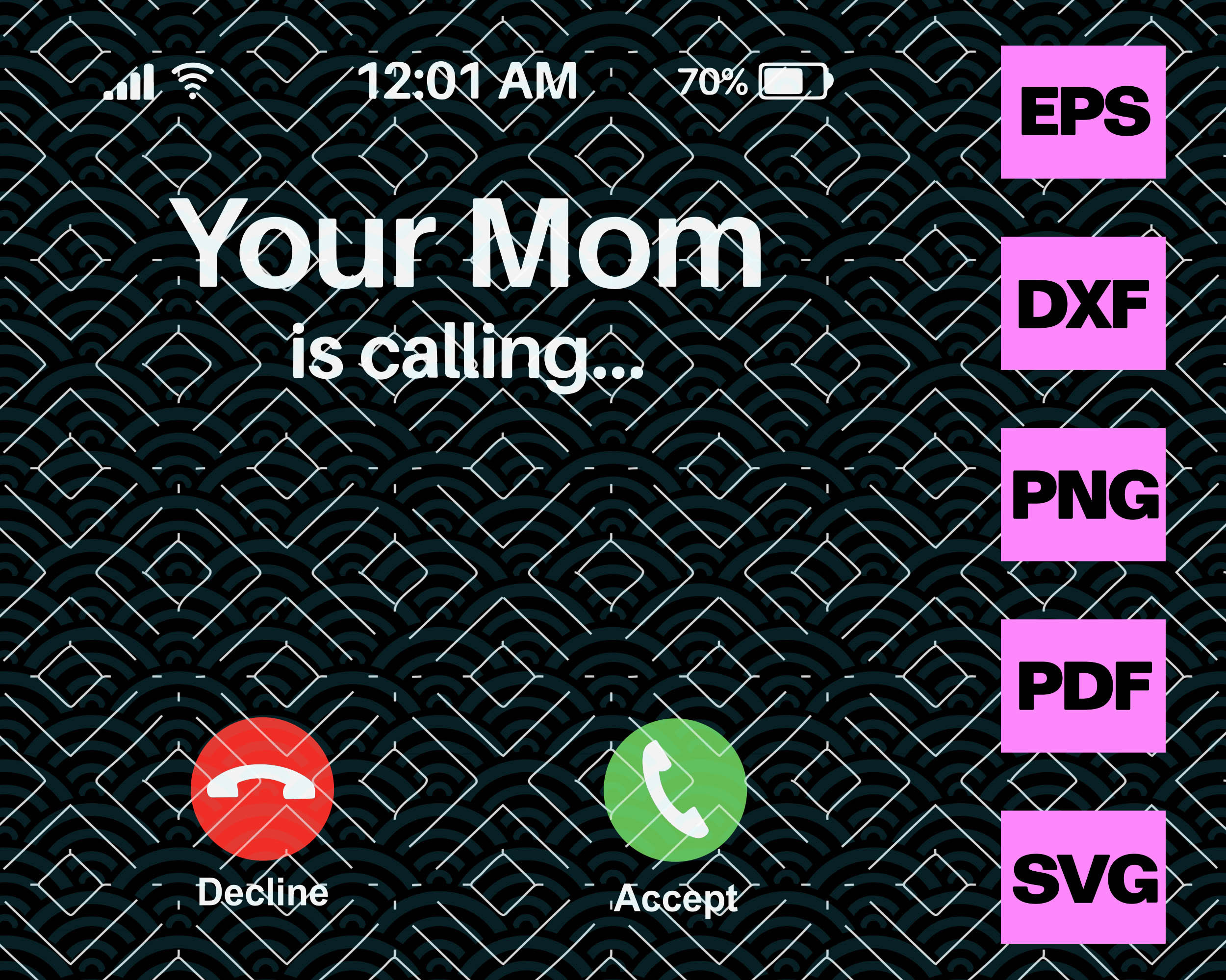 Your Mom Is Calling SVG Call Mom Calling Phone Etsy