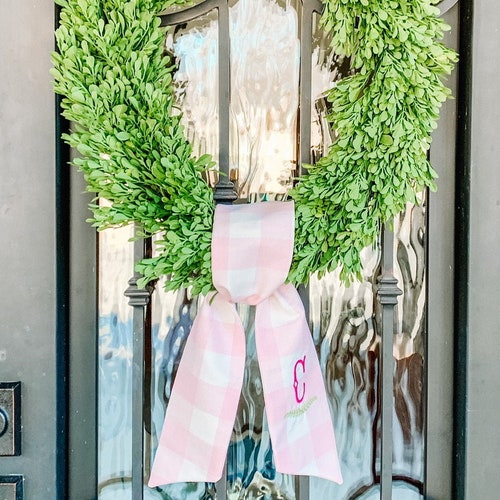 Wreath Sash Spring Wreath Sash Front Door Decor Etsy