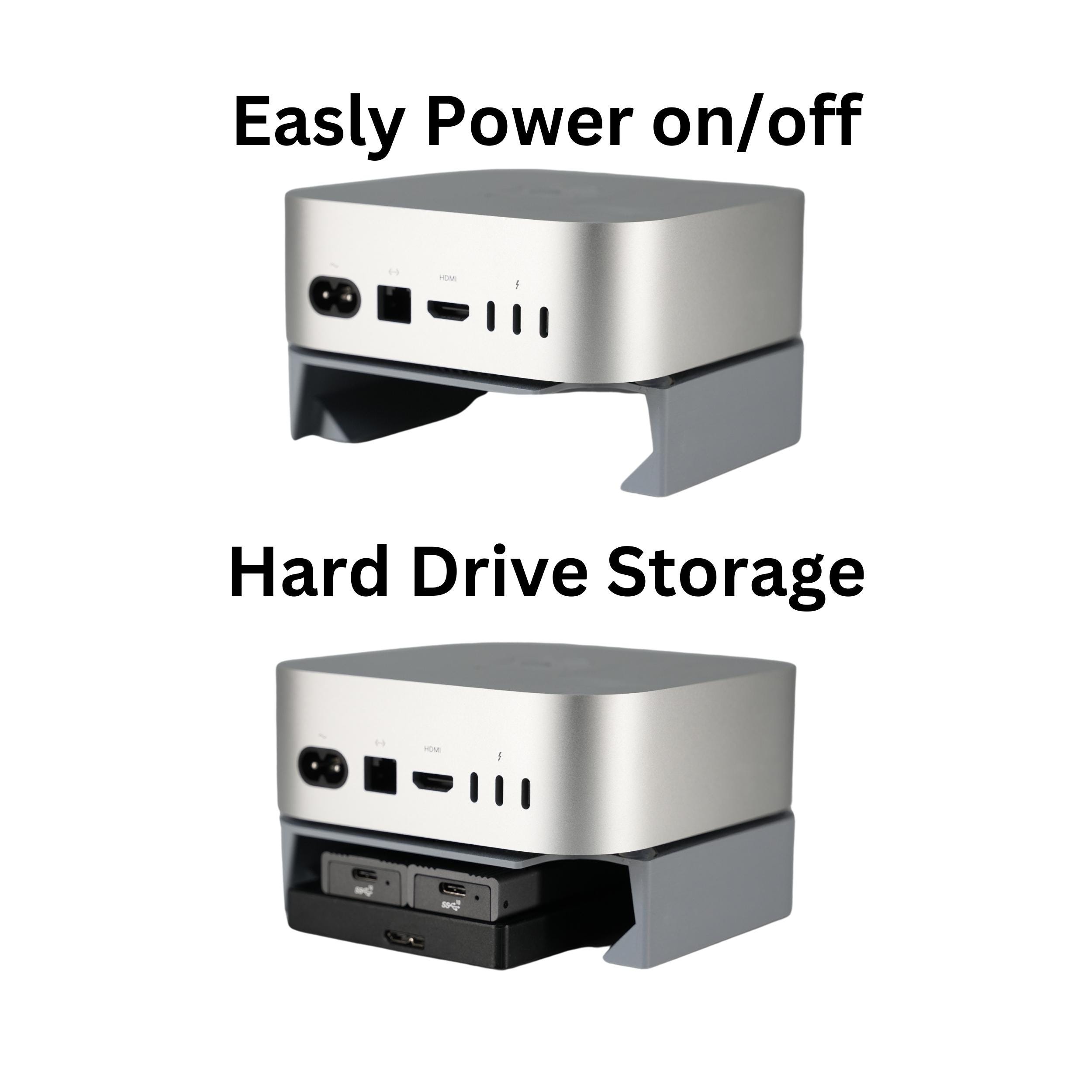 M4 Riser Mac Mini Base 2024 M4/ M4 PRO Riser With Storage Space / Under Desk ...