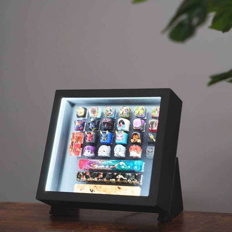 Led Display Key Caps Artisan Keycap Box Stand With Lights | LED Display Stand | Vertical ...
