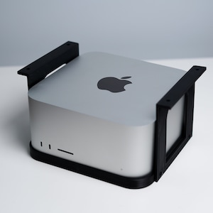 Hazevaiy Wood Stand for Mac Mini and Mac Studio,Walnut MacMini/MacStudio  Accessories,Handmade Mac Desktop Stand Holder Dustproof Heat-Disspation  Mount
