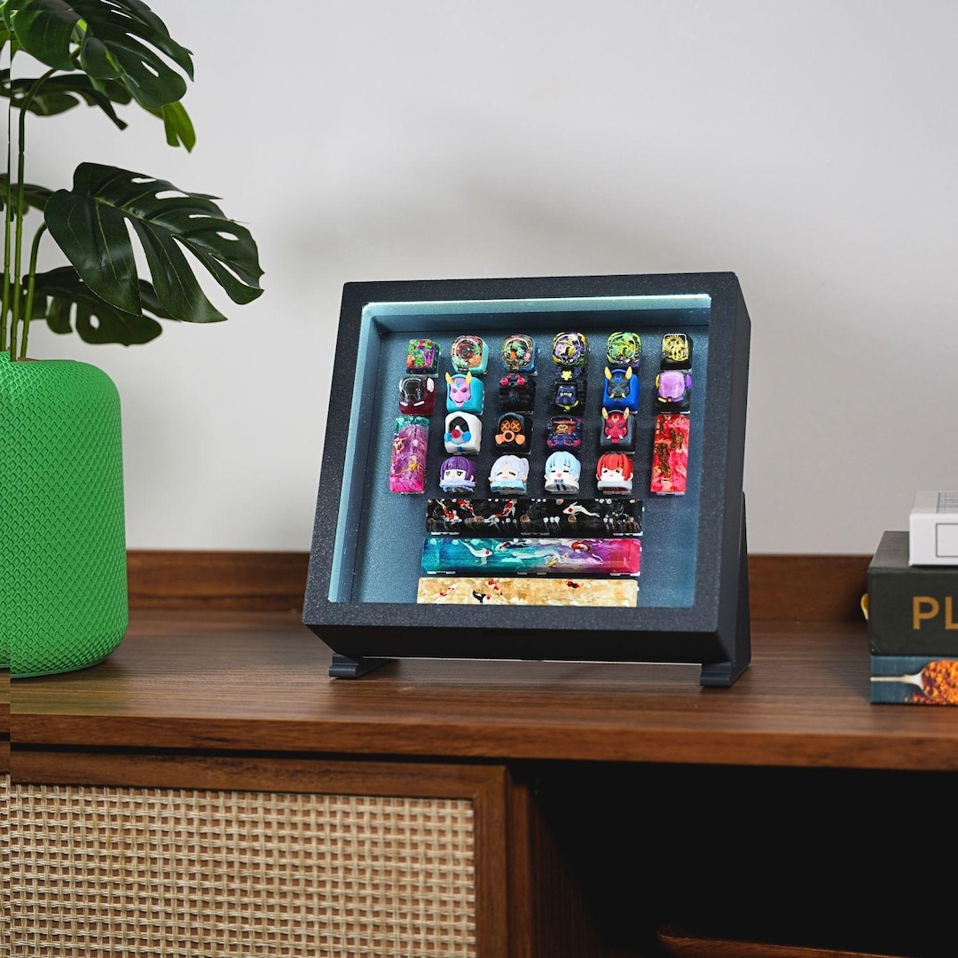 Artisan Keycap Box Stand With Lights | LED Display Stand | Vertical ...