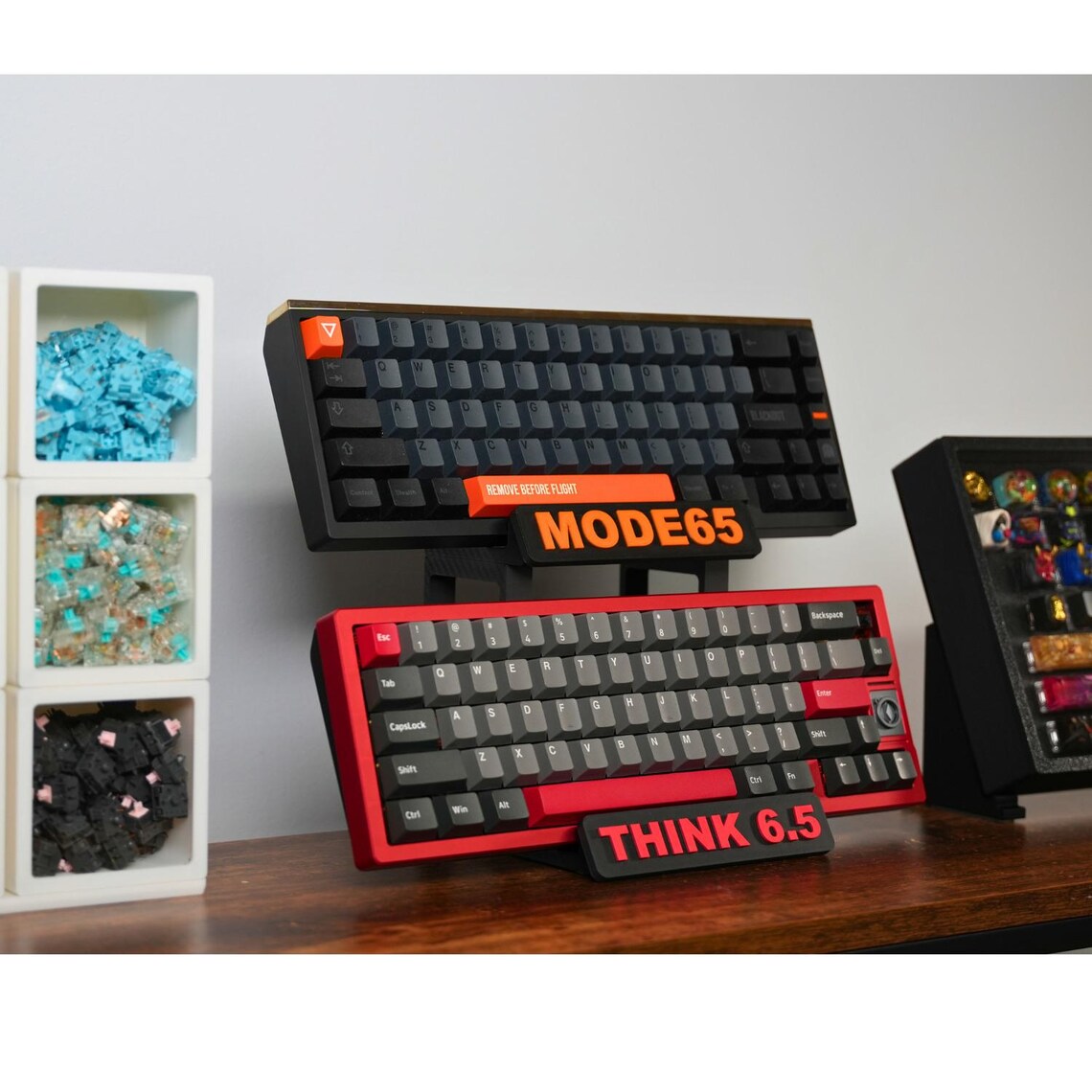 Customizable 2-tier Mechanical Keyboard Display Stand: Angled Design ...