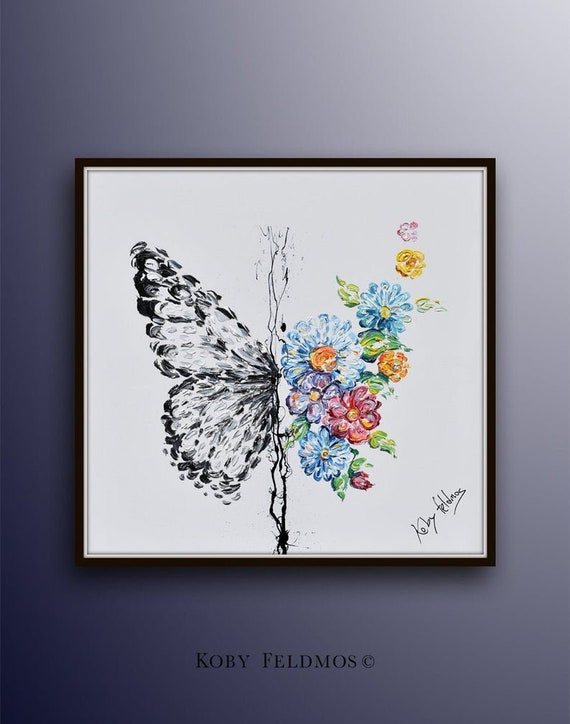 Charcoal & Oil Canvas Painting Etsy