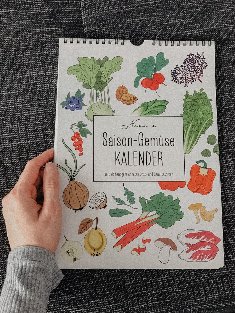 Saisongemüsekalender A4 Kalender für heimisches regionales - Etsy.de