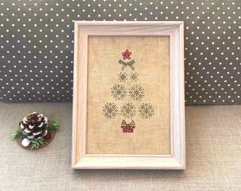 Snowflake Christmas Tree Cross Stitch Pattern (PDF Download)
