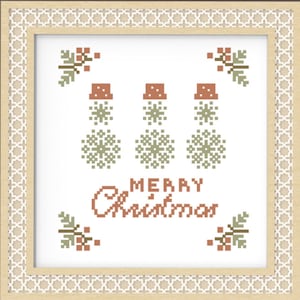 PDF Joyeux Noël de Needle Treasures Nook, échantillon gratuit de point de croix, design primitif, motif de Noël, décoration vintage de Noël